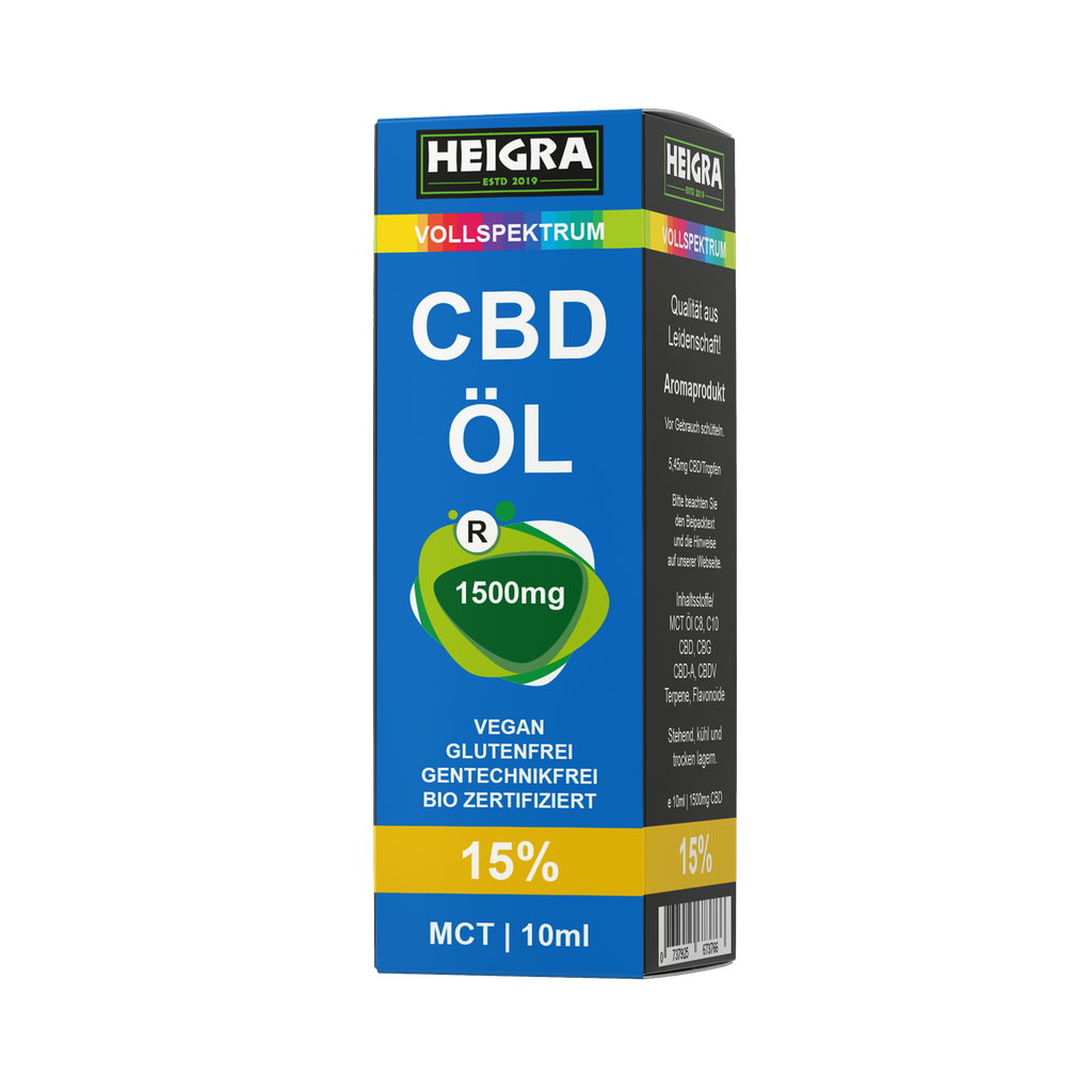 MCT CBD Vollspektrum 15% 10ml HEIGRA