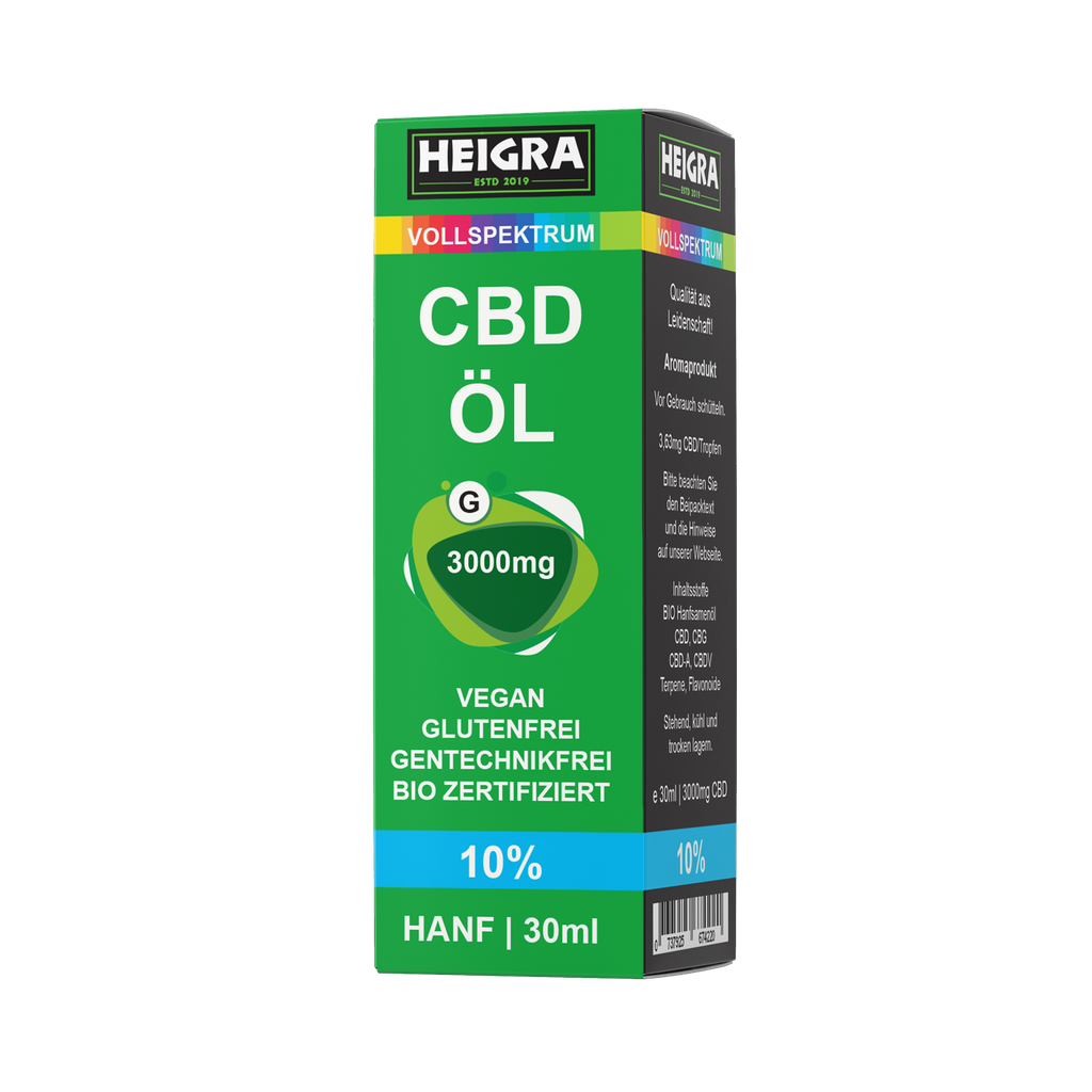 VOLLSPEKTRUM 10% 30ml CBD ÖL HEIGRA
