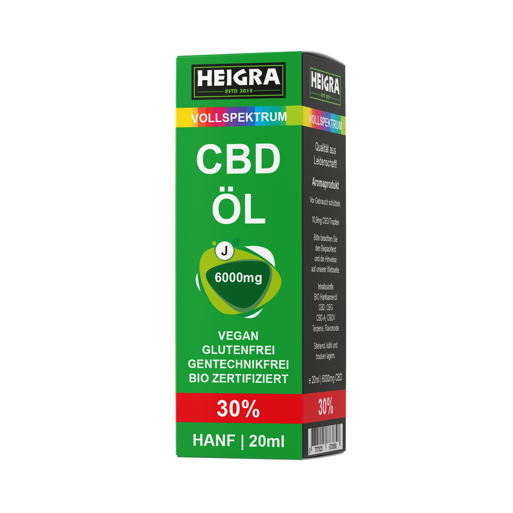 VOLLSPEKTRUM 30% 20ml CBD ÖL HEIGRA