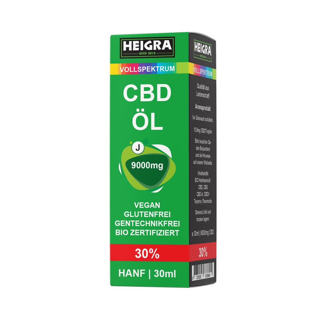 VOLLSPEKTRUM 30% 30ml CBD ÖL HEIGRA