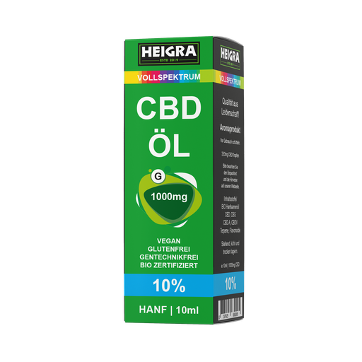[P0004894] VOLLSPEKTRUM 10% 10ml CBD ÖL HEIGRA