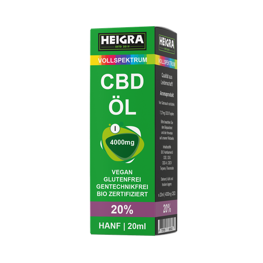 [P0004901] VOLLSPEKTRUM 20% 20ml CBD ÖL HEIGRA