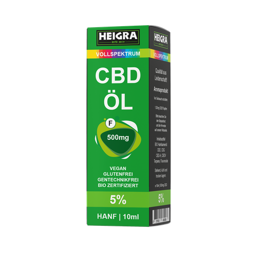 [P0004906] VOLLSPEKTRUM 5% 10ml CBD ÖL HEIGRA