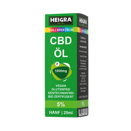 [P0004907] VOLLSPEKTRUM 5% 20ml CBD ÖL HEIGRA